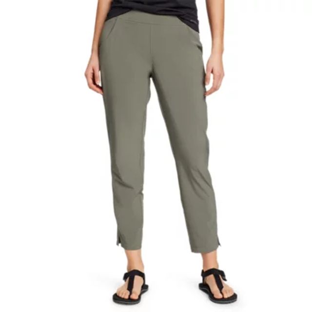 Eddie Bauer Women's Adventurer Stretch Ripstop Ankle Pants, Carbon, 6, Tall  at  Women's Clothing store