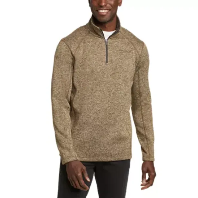 Eddie Bauer Mens Quest 1/4 Zip Pullover Fleece (Charcoal HTR)