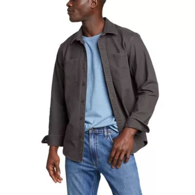 Eddie Bauer Men's Impact Canvas Flannel-Lined Shirt-Jacket