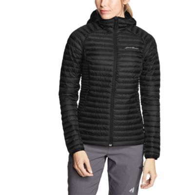 Eddie Bauer Women's MicroTherm 2.0 Down Hooded Jacket, Black, Medium in  Bahrain