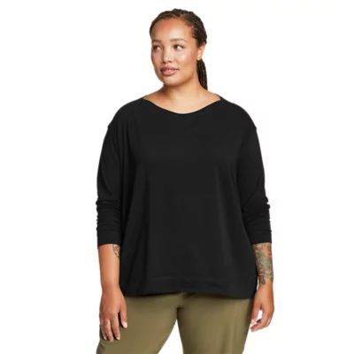 Women's Tempo Light Long-Sleeve Boat-Neck T-Shirt