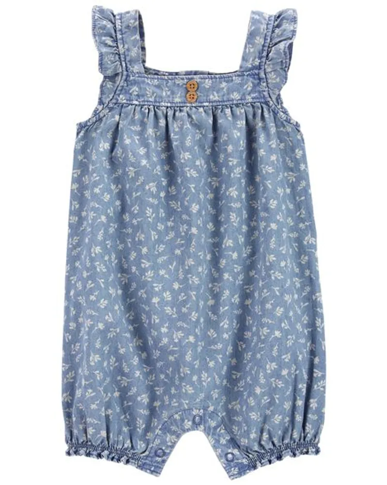 Baby Floral Chambray Romper