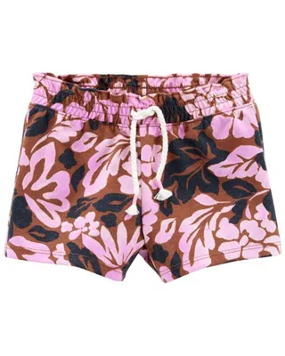 Toddler Tropical Floral Print Pull-On Jersey Shorts