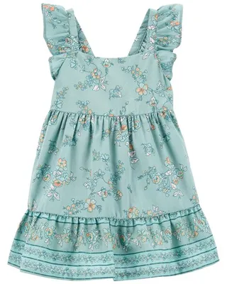 Baby Floral Print Ruffle Babydoll Dress