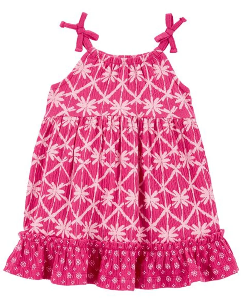 Baby Geometric Print Crinkle Jersey Dress