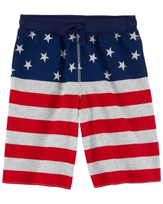 Kid Colorblock Stars and Stripes Shorts
