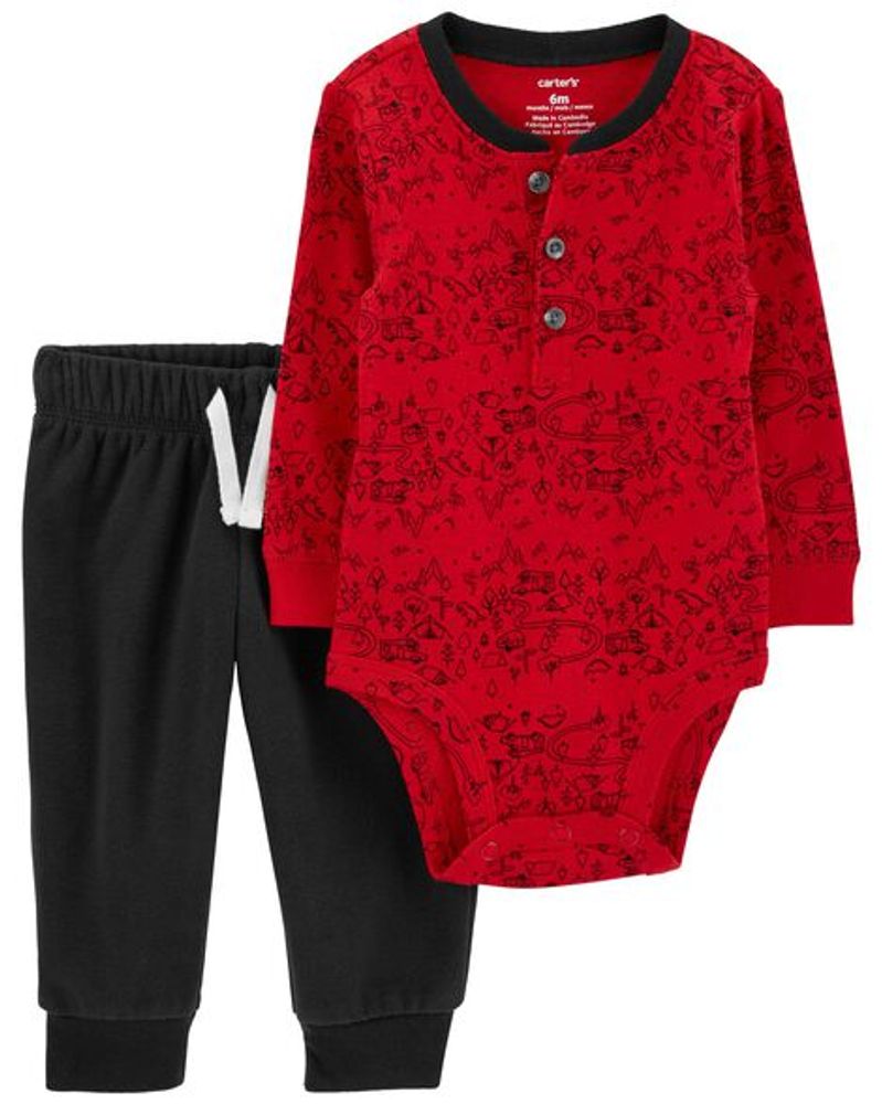 Carter's / OshKosh Baby 2-Piece Henley Bodysuit Pant Set