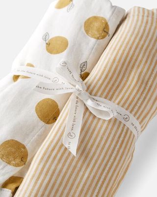 2-Pack Cotton Muslin Swaddle Blankets