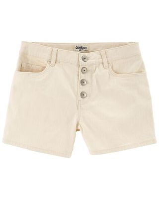 Button-Front Denim Shorts