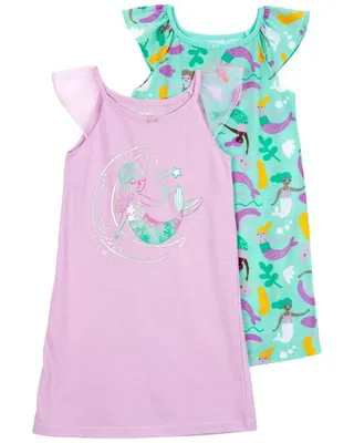 Kid 2-Pack Mermaid Nightgowns