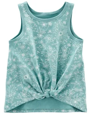 Baby Floral Print Tie-Front Tank