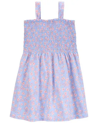 Toddler Floral Smocked Knit Jersey Dress