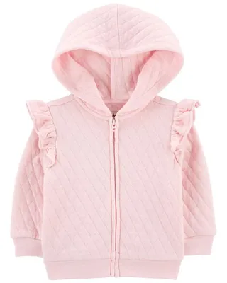 Baby Quilted Double Knit Hooded Jacket