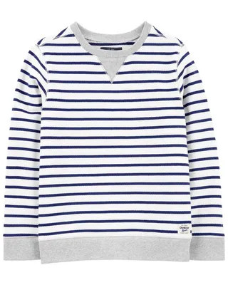 Kid Striped French Terry Pullover