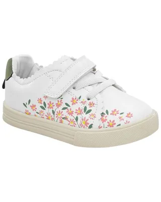 Toddler Pull-On Floral Sneakers