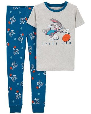 2-Piece Looney Tunes Space Jam 100% Snug Fit Cotton PJs