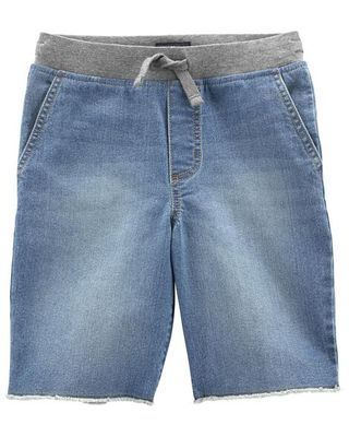 Pull-On Denim Shorts