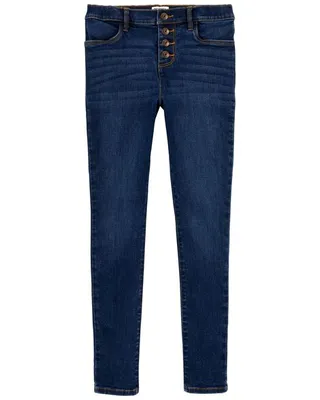 Kid Super Skinny Jeans: Button-Front Remix