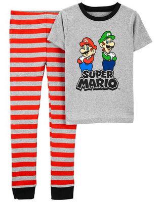 2-Piece Super Mario 100% Snug Fit Cotton PJs