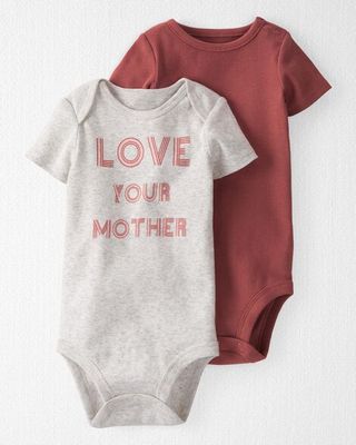 2-Pack Organic Cotton Love Your Mother Bodysuits