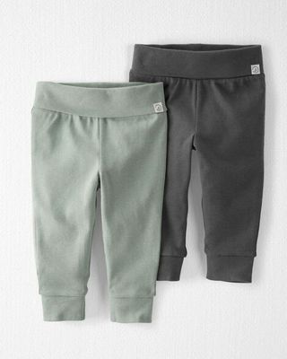 2-Pack Organic Cotton Grow-With-Me Pants