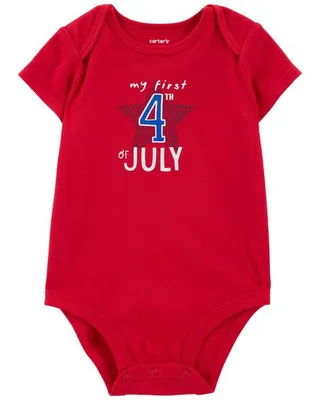 Baby First 4th Of July Short-Sleeve Bodysuit