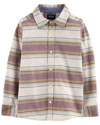 Kid Cozy Flannel Button-Front Shirt