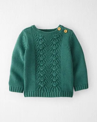 Baby Organic Cotton Cable Knit Sweater