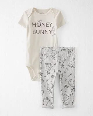 Baby 2-Piece Organic Cotton Bodysuit and Leggings Set