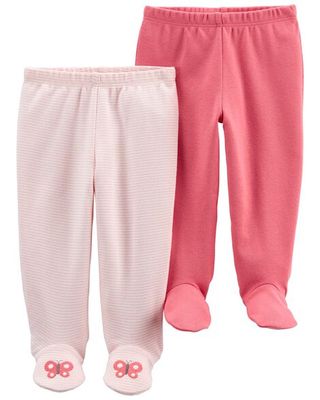 2-Pack Cotton Footed Pants