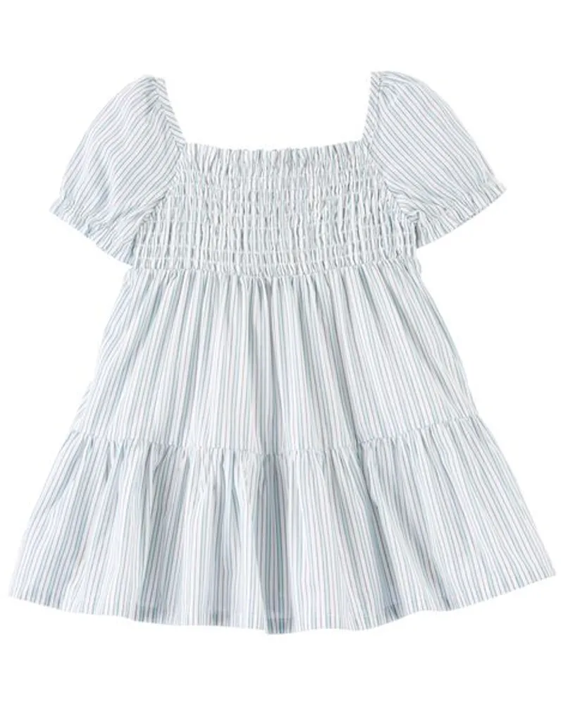 Baby Tiered Puff-Sleeve Cotton Dress