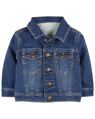 Knit Denim Zip-Up Bomber Jacket, Salesforce Commerce Cloud