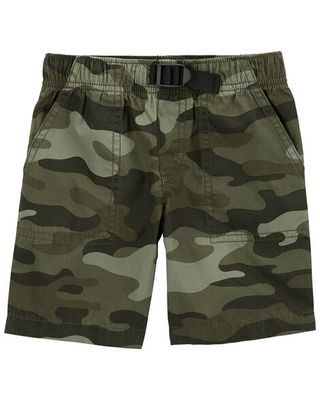 Camo Pull-On Buckle Shorts