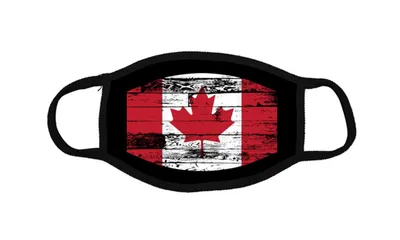 Canadian Flag Wood Mask