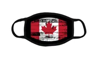 Canadian Flag Wood Mask