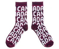 Canada Wrapped Text Socks