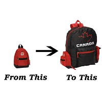 Foldable Red Canada Flag Backpack