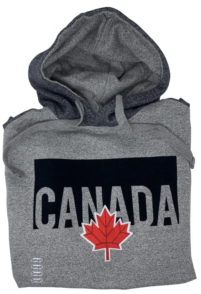 Classic Rectangle Text Maple Leaf Canada Hoodie