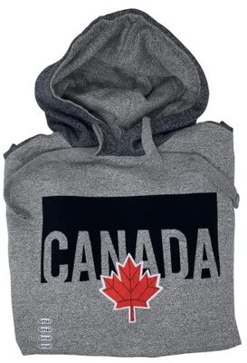 Classic Rectangle Text Maple Leaf Canada Hoodie