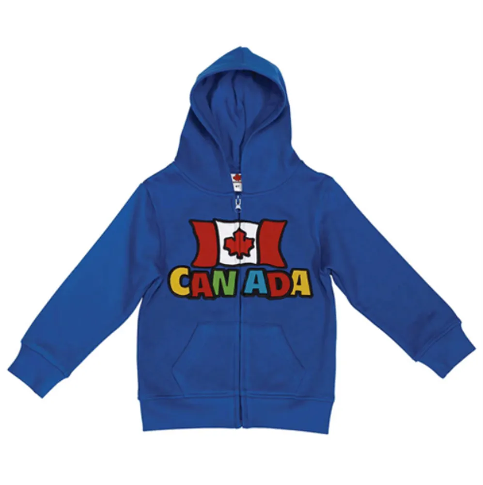 Kids’ Funky Canada Flag Zip Up Hoodie