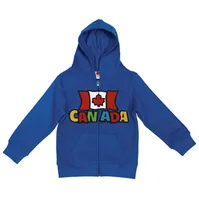 Kids’ Funky Canada Flag Zip Up Hoodie