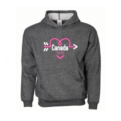 Kids’ Neon Canada Heart Hoodie