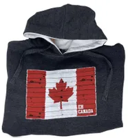 Wood Barn Board Canada Flag Hoodie