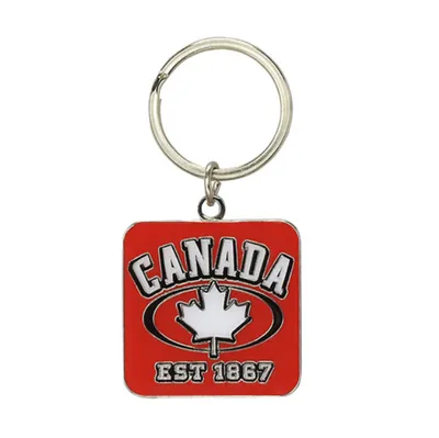 Canada Maple Leaf Ring Keychain