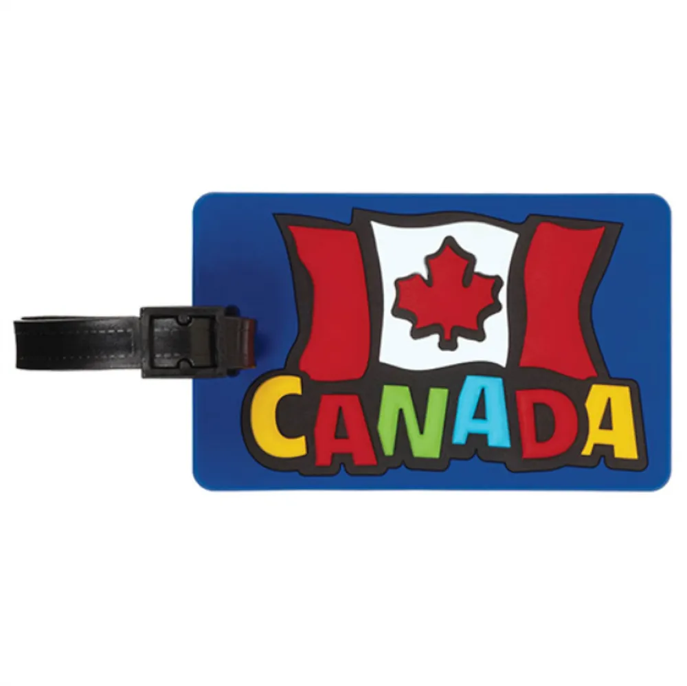 Funky Canada Flag Luggage Tag