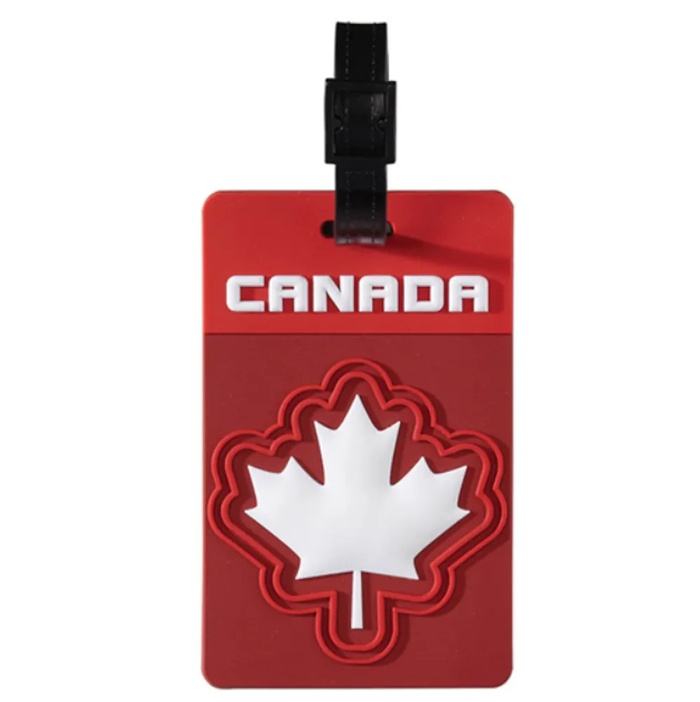 White Maple Leaf Luggage Tag