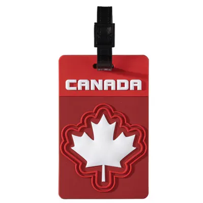 White Maple Leaf Luggage Tag