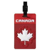 White Maple Leaf Luggage Tag