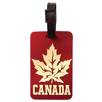 Retro Maple Leaf Luggage Tag