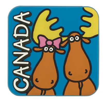 Moose Couple Magnet